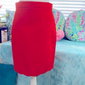 NEW with tags J. Crew orange scalloped hem skirt